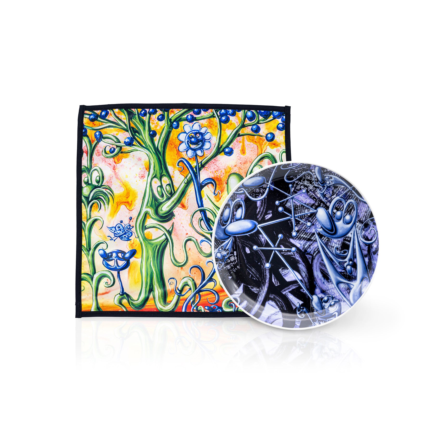 Kenny Scharf plate and napkin set – NANZUKA Online Store