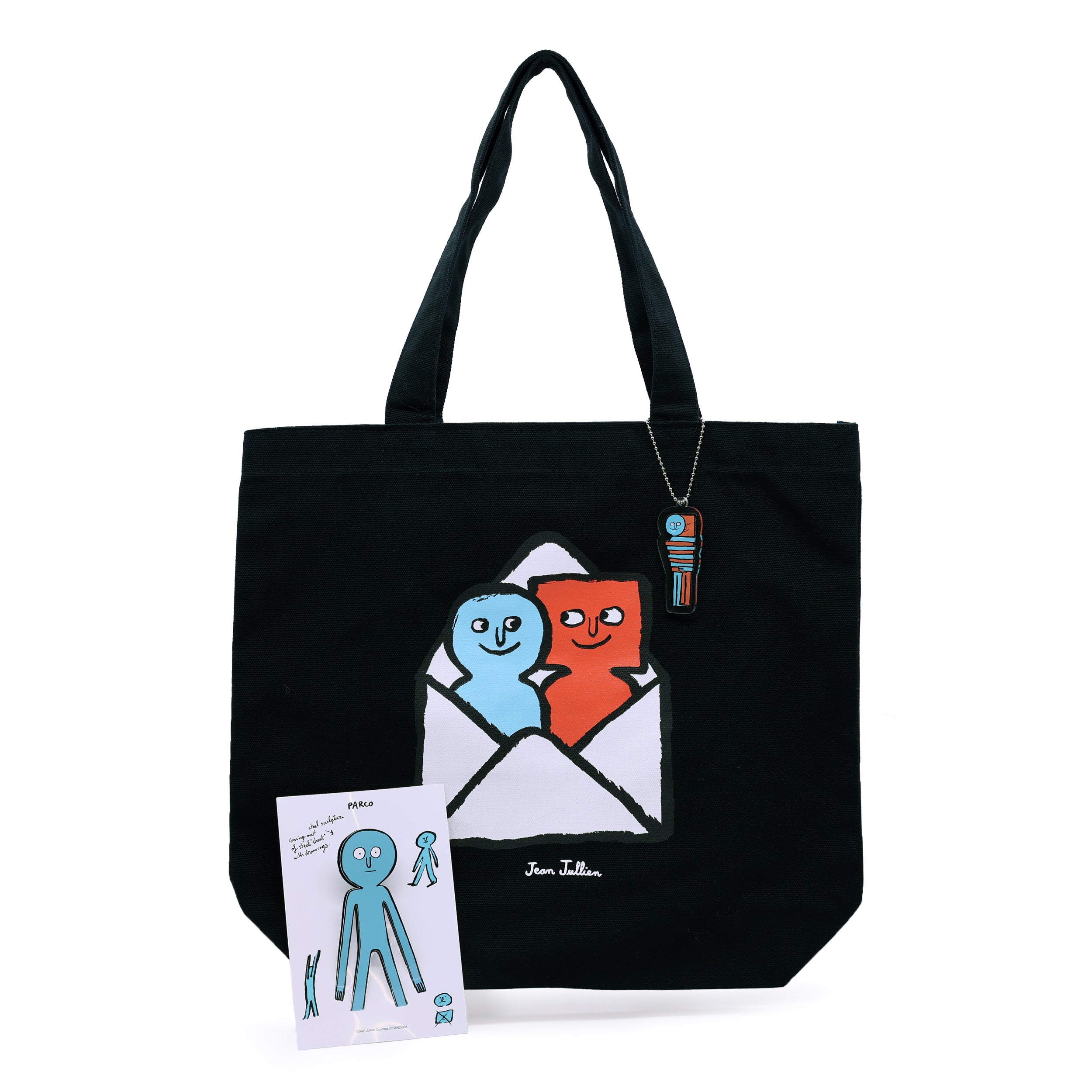 Jean Jullien/Goods Set_Acrylic Key Chain,Tote Bag ,Popup Card